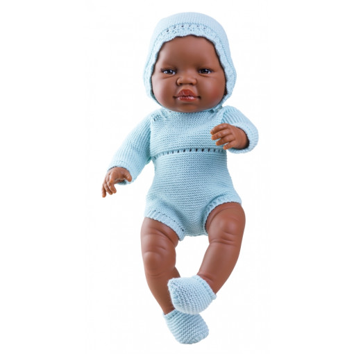 Кукла Бэби в голубом, мулат, 45 см