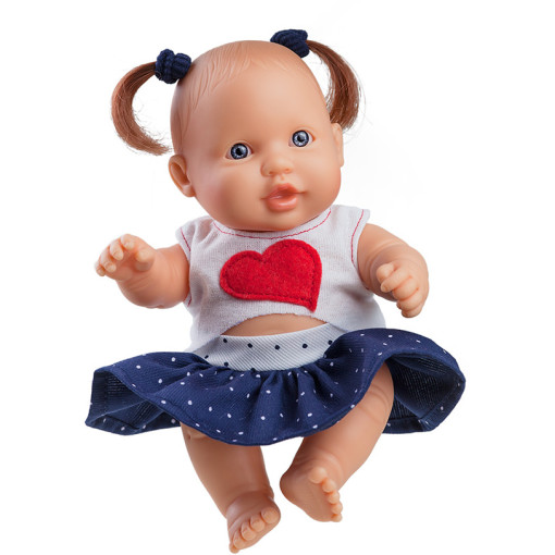 Кукла-пупс Грета, 22 см, в синей юбке