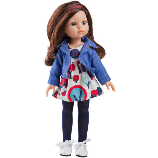 Одежда платье с джинсовой курткой для куклы Кэрол, 32 см