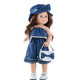 Кукла Soy Tu Эмили в синем комбинезоне и панаме с бантом, 42 см