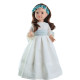 Кукла Лидия в праздничном платье и голубом венке, шарнирная, 60 см
