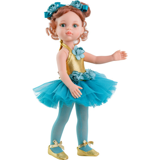 Голубой балетный костюм для кукол 32 см