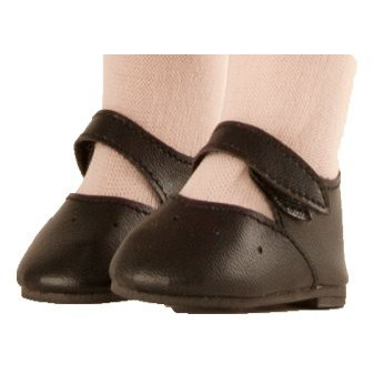 Туфли черные с застежкой-липучкой, для кукол 60 см