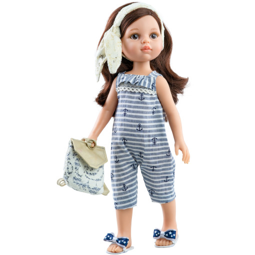 Кукла Кэрол в полосатом комбинезоне, 32 см 