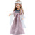 Длинное розовое платье и цветочный венок для кукол 32 см