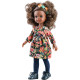 Цветочное платье с венком и колготками для кукол 32 см
