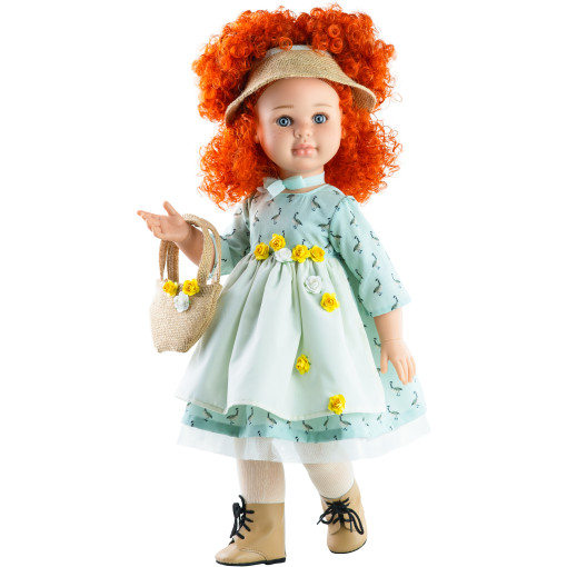 Цветочный наряд с сумочкой и шляпкой для шарнирных кукол 60 см
