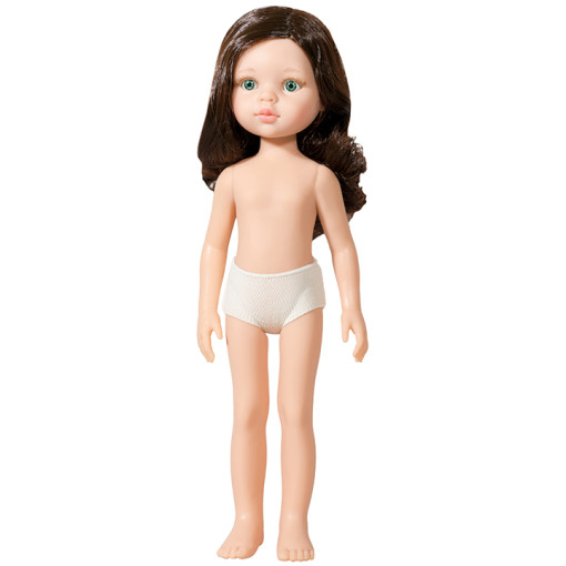 Кукла Кэрол, брюнетка с локонами, без одежды, 32 см