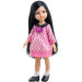 Кукла Карина в розовом клетчатом платье с вышивкой, 32 см 