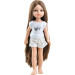 Кукла Кэрол, шатенка с длинными волосами, в пижаме, 32 см 