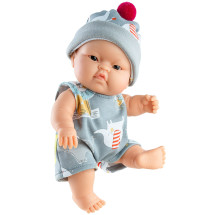 Кукла-пупс Лукас в шапочке с красным помпоном, 22 см, азиат