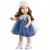 Синее платье и шапочка для кукол 42 см