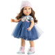 Синее платье и шапочка для кукол 42 см