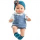 Синий костюмчик с повязкой для куклы Горди, 34 см