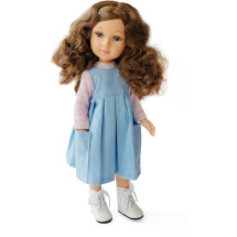 Кукла Марго в розово-голубом платье, 32 см
