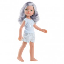 Кукла Лиу с голубыми волосами, в пижаме, 32 см