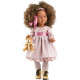 Кукла Шариф с медвежонком, в розовом платье, шарнирная, 60 см