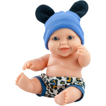 Кукла-пупс Гийо в синей шапочке с ушками, 22 см