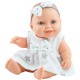 Кукла-пупс Биби в белом платье с бантиком, 22 см