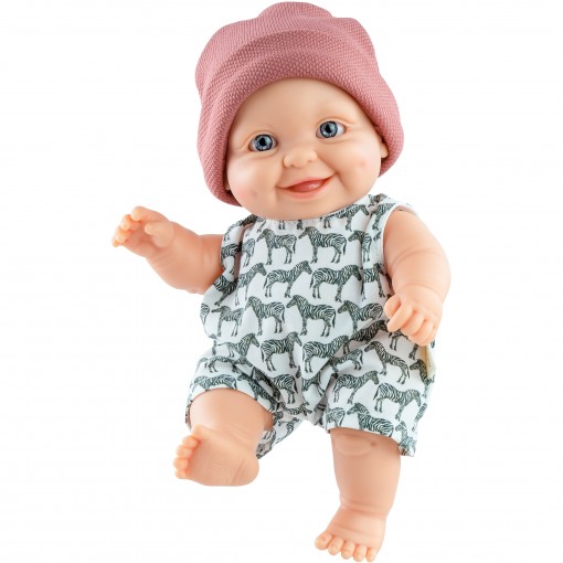 Кукла-пупс Тео в розовой шапочке, 22 см
