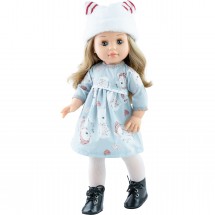 Кукла Soy Tu Эмма в шапке с ушками, 42 см