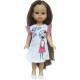 Кукла Джудит в платье с ажурными рукавами, 21 см