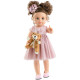 Кукла Soy Tu Ани в розовом платье с плюшевым мишкой, 42 см