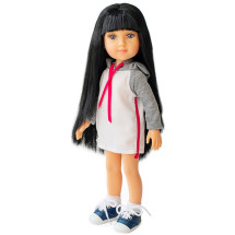 Кукла Беата с длинными темными волосами, 32 см