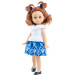 Кукла Триана в синей юбке с узором, 21 см
