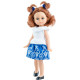 Кукла Триана в синей юбке с узором, 21 см