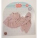 Нежно-розовое платье и повязка-бант для пупсов Горди 34 см