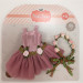 Розовый цветочный наряд балерины для кукол 32 см