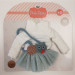 Свитер, юбка, колготки и сумочка-сова для кукол 32 см