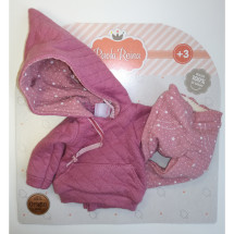 Розовое худи и штаны для шарнирных кукол 32 см