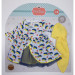 Платье с ежиками и желтая повязка для кукол 42 см