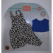 Леопардовый комбинезон и голубая футболка для кукол 42 см