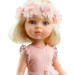 Кукла Клаудия в розовом платье с пайетками с цветочным венком, 32 см