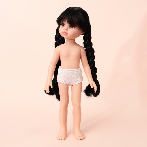 Кукла Карина Wednesday, с двумя косами, без одежды, 32 см