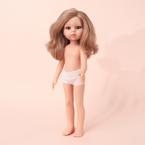 Кукла Карла, русая с локонами, без одежды, 32 см