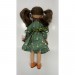 Кукла Ноэлия в зеленом платье с передником, 32 см шарнирная (уценка)