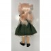 Кукла Клео в платье с зеленым передником, 32 см, шарнирная (уценка)