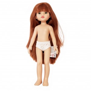 Кукла Люмита, шатенка с челкой, без одежды, 32 см