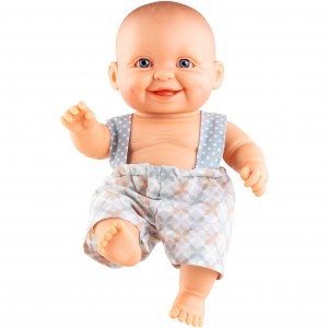 Кукла-пупс Тео в серых брюках, 22 см, в коробке