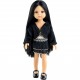 Кукла Карола в черном меховом жакете, 32 см