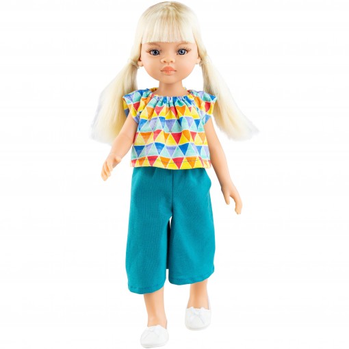 Кукла Вирхи в топе с треугольниками, 32 см