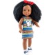 Кукла Soy Tu Хелен в полосатом платье с принтом, 42 см