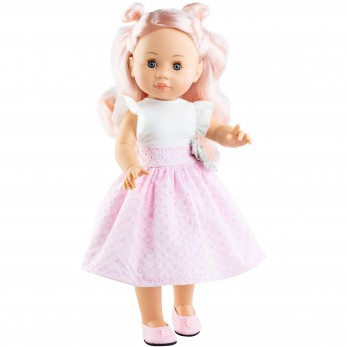 Кукла Soy Tu Белен в платье с розовой юбкой, 42 см