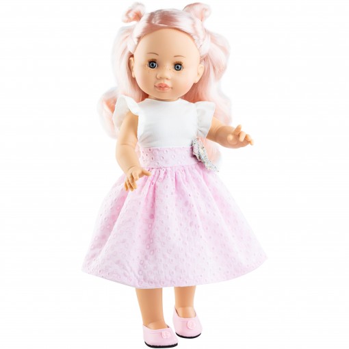 Платье с розовой юбкой для кукол 42 см