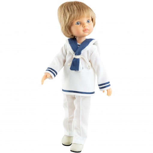 Праздничный белый наряд для кукол-мальчиков 32 см